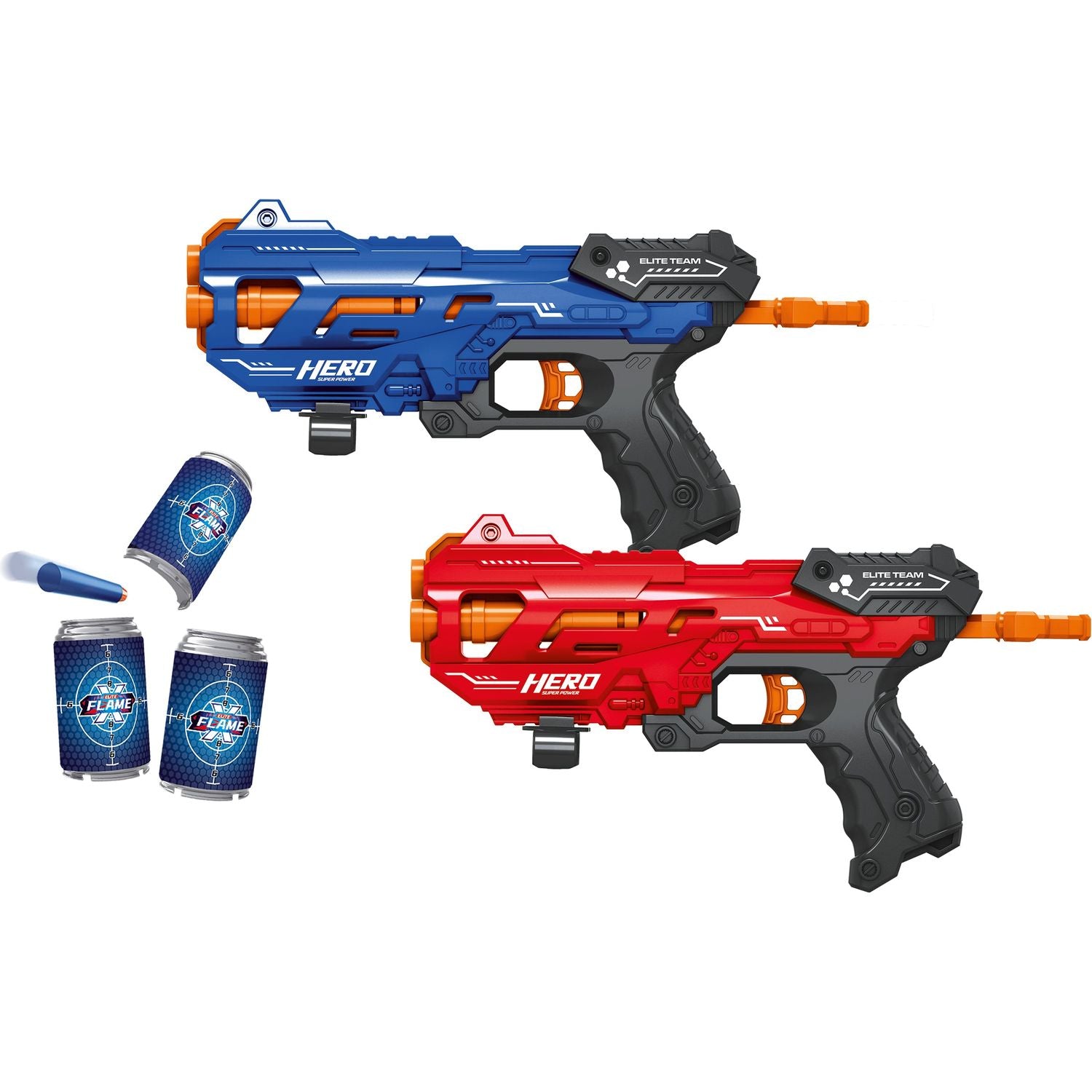 TU GIOCHI - Pistola Automatica Squadra d'Assalto con 8 dardi giocattolo